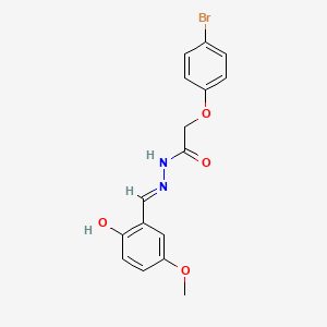 2-(4-bromophenoxy)-N'-[(E)-(2-hydroxy-5-methoxyphenyl)methylidene]acetohydrazide