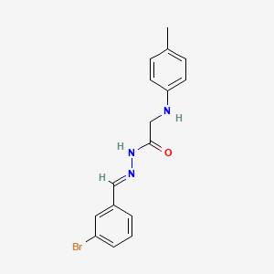 molecular formula C16H16BrN3O B15016082 N'-[(1E)-(3-bromophenyl)methylene]-2-[(4-methylphenyl)amino]acetohydrazide 