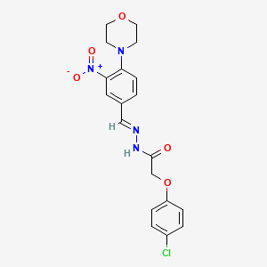 molecular formula C19H19ClN4O5 B15016092 2-(4-Chlorophenoxy)-N'-[(E)-[4-(morpholin-4-YL)-3-nitrophenyl]methylidene]acetohydrazide 