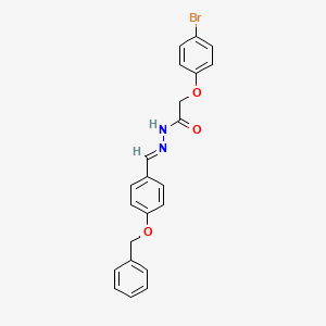 molecular formula C22H19BrN2O3 B15016104 N'-{(E)-[4-(benzyloxy)phenyl]methylidene}-2-(4-bromophenoxy)acetohydrazide 