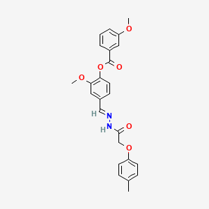 2-methoxy-4-[(E)-{2-[(4-methylphenoxy)acetyl]hydrazinylidene}methyl]phenyl 3-methoxybenzoate