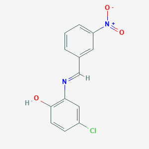 4-chloro-2-{[(E)-(3-nitrophenyl)methylidene]amino}phenol