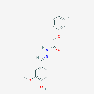 2-(3,4-dimethylphenoxy)-N'-[(E)-(4-hydroxy-3-methoxyphenyl)methylidene]acetohydrazide