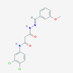 N-(3,4-dichlorophenyl)-3-[(2E)-2-(3-methoxybenzylidene)hydrazinyl]-3-oxopropanamide