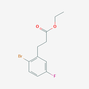 molecular formula C11H12BrFO2 B1501613 Ethyl 3-(2-bromo-5-fluorophenyl)propanoate CAS No. 1057674-00-6