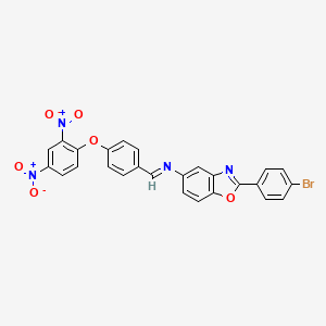 2-(4-bromophenyl)-N-{(E)-[4-(2,4-dinitrophenoxy)phenyl]methylidene}-1,3-benzoxazol-5-amine