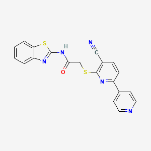 N-(1,3-benzothiazol-2-yl)-2-[(5-cyano-2,4'-bipyridin-6-yl)sulfanyl]acetamide