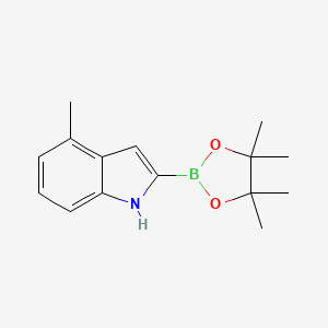 molecular formula C15H20BNO2 B1501624 4-甲基-2-(4,4,5,5-四甲基-1,3,2-二氧杂硼环己烷-2-基)-1H-吲哚 CAS No. 1072811-23-4