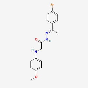 N'-[(1E)-1-(4-Bromophenyl)ethylidene]-2-[(4-methoxyphenyl)amino]acetohydrazide