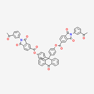 (10-oxo-9,10-dihydroanthracene-9,9-diyl)dibenzene-4,1-diyl bis[2-(3-acetylphenyl)-1,3-dioxo-2,3-dihydro-1H-isoindole-5-carboxylate]