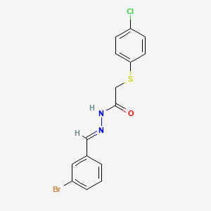 N'-[(E)-(3-Bromophenyl)methylidene]-2-[(4-chlorophenyl)sulfanyl]acetohydrazide