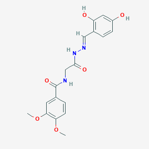 molecular formula C18H19N3O6 B15016275 Benzamide, 3,4-dimethoxy-N-[2-(2,4-dihydroxybenzylidenhydrazino)-2-oxoethyl]- 