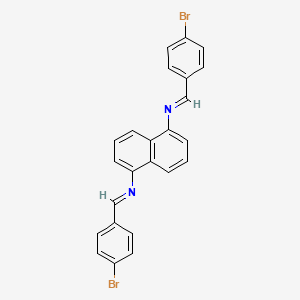 molecular formula C24H16Br2N2 B15016282 N,N'-bis[(E)-(4-bromophenyl)methylidene]naphthalene-1,5-diamine 