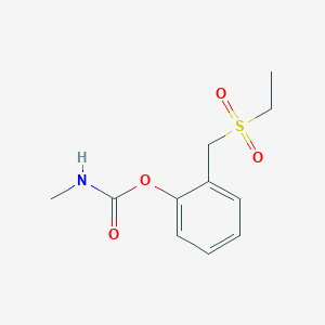 molecular formula C11H15NO4S B150163 苯酚，2-((乙磺酰)甲基)-，甲基氨基甲酸酯 CAS No. 53380-23-7