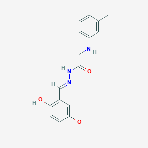 N'-[(E)-(2-hydroxy-5-methoxyphenyl)methylidene]-2-[(3-methylphenyl)amino]acetohydrazide (non-preferred name)