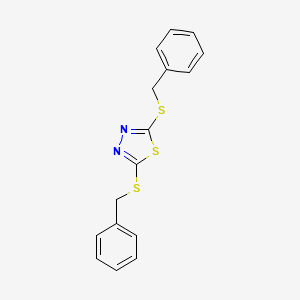 molecular formula C16H14N2S3 B15016319 2,5-Bis(benzylsulfanyl)-1,3,4-thiadiazole 