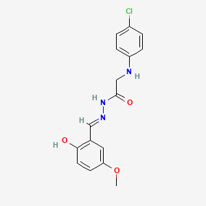 molecular formula C16H16ClN3O3 B15016333 2-[(4-Chlorophenyl)amino]-N'-[(E)-(2-hydroxy-5-methoxyphenyl)methylidene]acetohydrazide 