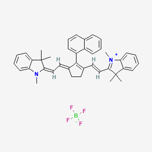 molecular formula C41H41BF4N2 B1501634 1,3,3-Trimethyl-2-((E)-2-(2-(1-naphthyl)-3-[(E)-2-(1,3,3-trimethyl-1,3-dihydro-2H-indol-2-ylidene)ethylidene]-1-cyclopenten-1-YL)ethenyl)-3H-indolium tetrafluoroborate 