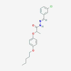 N'-[(E)-(3-chlorophenyl)methylidene]-2-[4-(pentyloxy)phenoxy]propanehydrazide