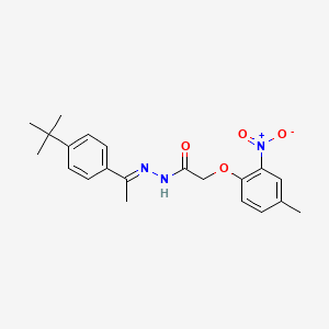 N'-[(1E)-1-(4-tert-butylphenyl)ethylidene]-2-(4-methyl-2-nitrophenoxy)acetohydrazide