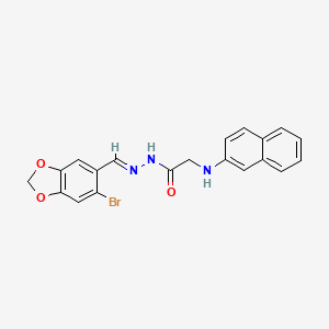 N'-[(E)-(6-Bromo-2H-1,3-benzodioxol-5-YL)methylidene]-2-[(naphthalen-2-YL)amino]acetohydrazide