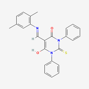 5-{[(2,5-Dimethylphenyl)amino]methylidene}-1,3-diphenyl-2-sulfanylidene-1,3-diazinane-4,6-dione