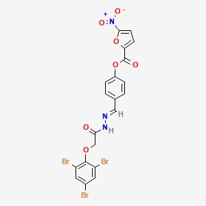 molecular formula C20H12Br3N3O7 B15016386 4-[(E)-{2-[(2,4,6-tribromophenoxy)acetyl]hydrazinylidene}methyl]phenyl 5-nitrofuran-2-carboxylate 