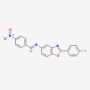 2-(4-iodophenyl)-N-[(E)-(4-nitrophenyl)methylidene]-1,3-benzoxazol-5-amine