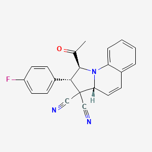 (1S,2S,3aR)-1-acetyl-2-(4-fluorophenyl)-1,2-dihydropyrrolo[1,2-a]quinoline-3,3(3aH)-dicarbonitrile