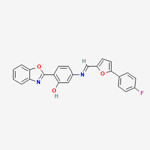 2-(1,3-benzoxazol-2-yl)-5-({(E)-[5-(4-fluorophenyl)furan-2-yl]methylidene}amino)phenol