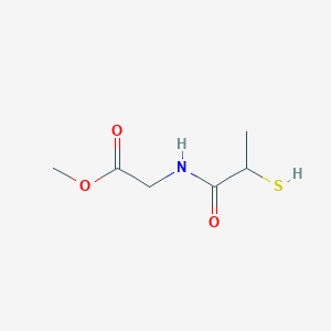 Glycine, N-(2-mercapto-1-oxopropyl)-, methyl ester