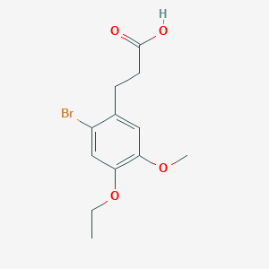 molecular formula C12H15BrO4 B1501647 (2-Bromo-4-ethoxy-5-methoxyphenyl)propanoic acid 