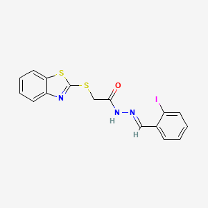 2-(1,3-benzothiazol-2-ylsulfanyl)-N'-[(E)-(2-iodophenyl)methylidene]acetohydrazide