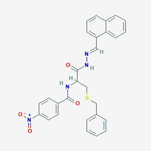 N-[2-(Benzylsulfanyl)-1-{N'-[(E)-(naphthalen-1-YL)methylidene]hydrazinecarbonyl}ethyl]-4-nitrobenzamide