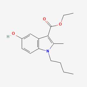 molecular formula C16H21NO3 B15016497 ethyl 1-butyl-5-hydroxy-2-methyl-1H-indole-3-carboxylate CAS No. 17826-15-2