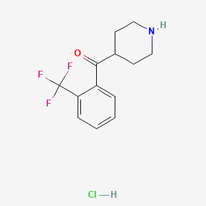 molecular formula C13H15ClF3NO B1501650 Piperidin-4-yl-(2-trifluoromethylphenyl)methanone hydrochloride 