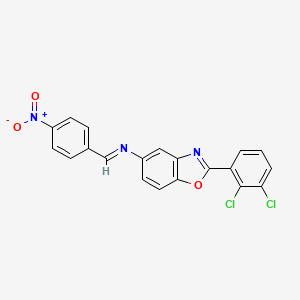 2-(2,3-dichlorophenyl)-N-[(E)-(4-nitrophenyl)methylidene]-1,3-benzoxazol-5-amine