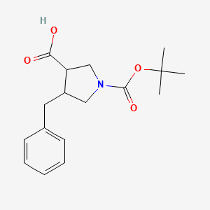 molecular formula C17H23NO4 B1501654 4-Benzyl-pyrrolidine-1,3-dicarboxylic acid 1-tert-butyl ester 