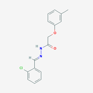 molecular formula C16H15ClN2O2 B15016540 N'-[(E)-(2-chlorophenyl)methylidene]-2-(3-methylphenoxy)acetohydrazide 