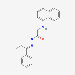 molecular formula C21H21N3O B15016573 2-[(Naphthalen-1-YL)amino]-N'-[(1E)-1-phenylpropylidene]acetohydrazide 