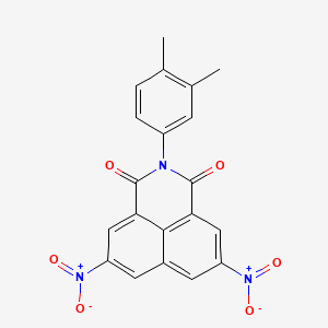 molecular formula C20H13N3O6 B15016585 2-(3,4-dimethylphenyl)-5,8-dinitro-1H-benzo[de]isoquinoline-1,3(2H)-dione 