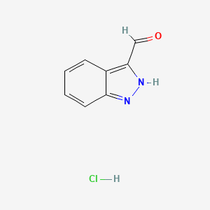 molecular formula C8H7ClN2O B1501660 1H-吲唑-3-甲醛盐酸盐 CAS No. 1186663-60-4