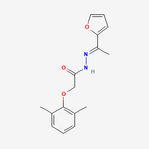 molecular formula C16H18N2O3 B15016618 2-(2,6-dimethylphenoxy)-N'-[(1E)-1-(furan-2-yl)ethylidene]acetohydrazide 