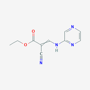 Ethyl 2-cyano-3-[(pyrazin-2-yl)amino]prop-2-enoate