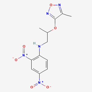 molecular formula C12H13N5O6 B15016670 N-{2-[(4-methyl-1,2,5-oxadiazol-3-yl)oxy]propyl}-2,4-dinitroaniline 