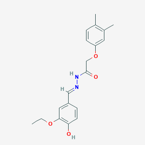 molecular formula C19H22N2O4 B15016675 2-(3,4-dimethylphenoxy)-N'-[(E)-(3-ethoxy-4-hydroxyphenyl)methylidene]acetohydrazide CAS No. 339081-15-1