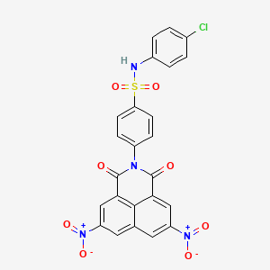 N-(4-chlorophenyl)-4-(5,8-dinitro-1,3-dioxo-1H-benzo[de]isoquinolin-2(3H)-yl)benzenesulfonamide