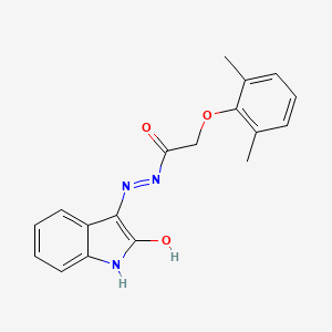 molecular formula C18H17N3O3 B15016719 2-(2,6-dimethylphenoxy)-N'-[(3Z)-2-oxo-1,2-dihydro-3H-indol-3-ylidene]acetohydrazide 