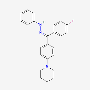 1-{4-[(Z)-(4-fluorophenyl)(2-phenylhydrazinylidene)methyl]phenyl}piperidine