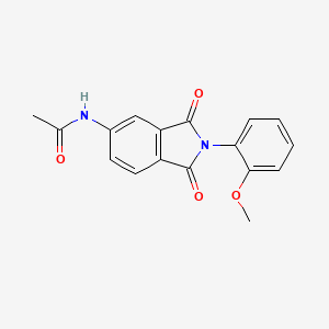 molecular formula C17H14N2O4 B15016783 N-[2-(2-methoxyphenyl)-1,3-dioxo-2,3-dihydro-1H-isoindol-5-yl]acetamide 